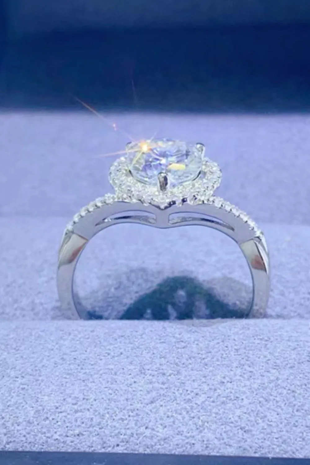 1 Carat Moissanite 925 Sterling Silver Heart Ring, image 5
