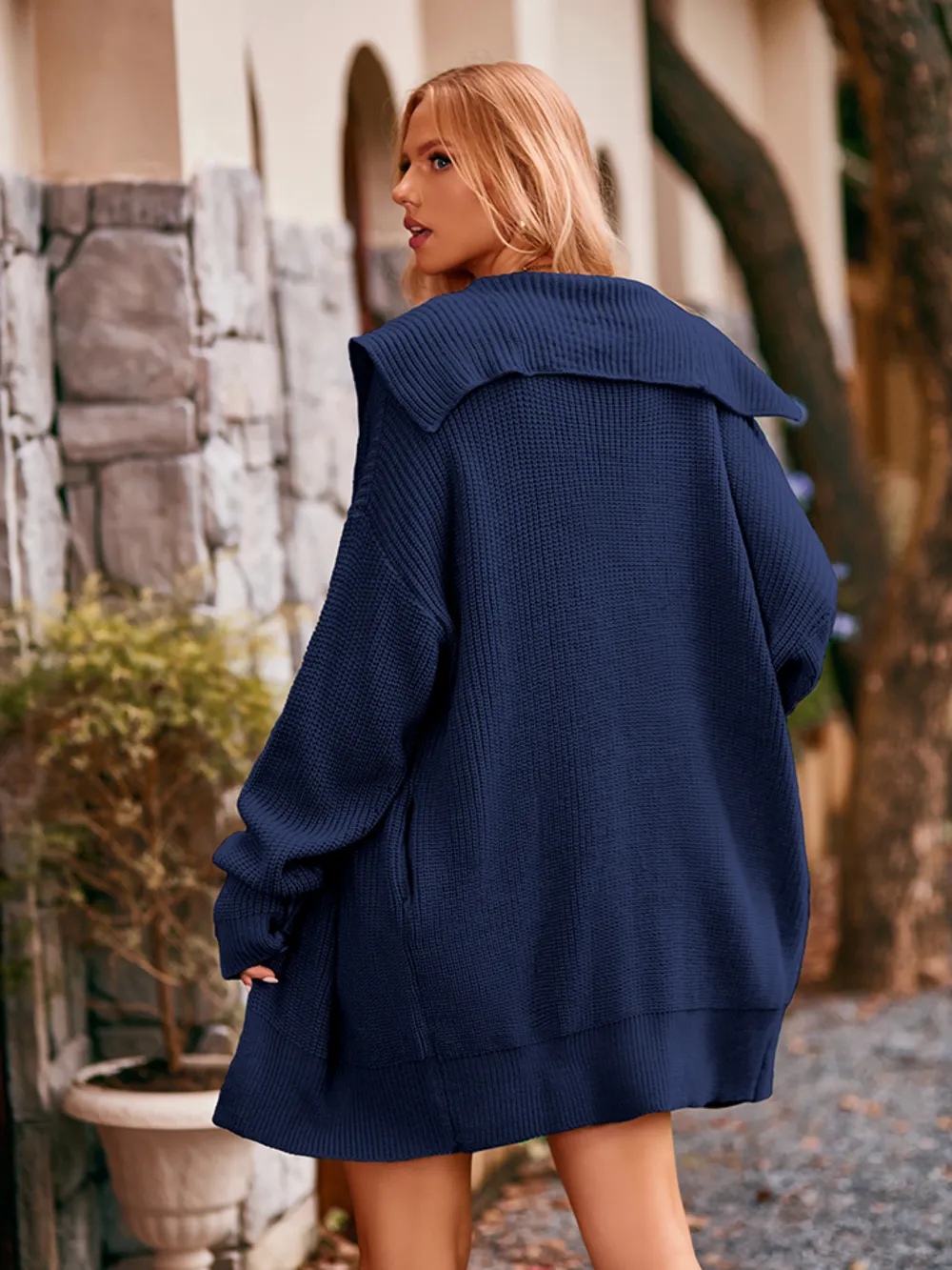 Dropped Shoulder Long Sleeve Cardigan, image 19