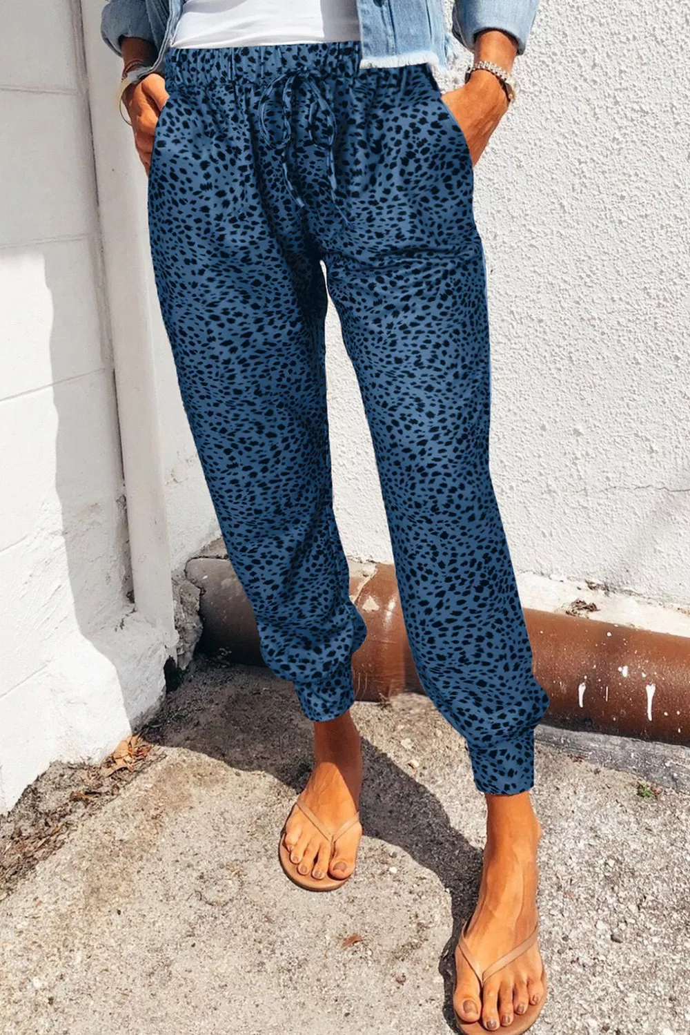 Leopard Print Joggers with Pockets, image 15