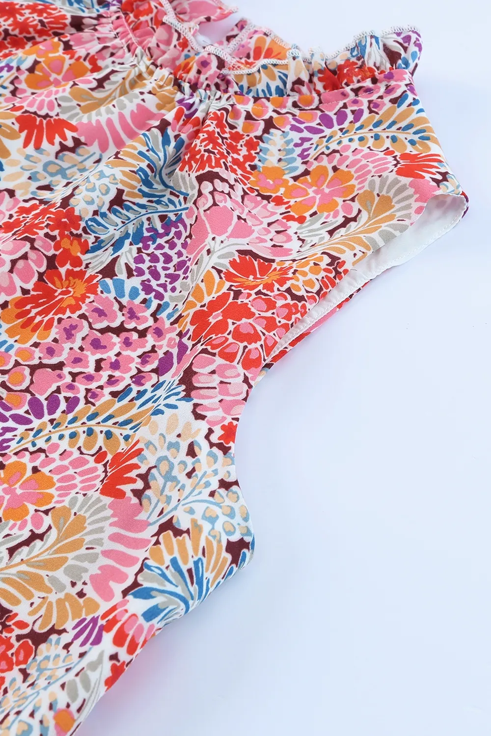 Floral Mock Neck Tank Top, image 5