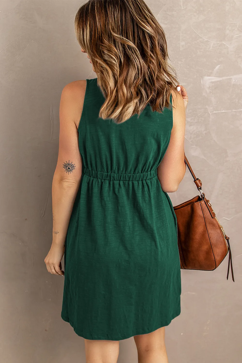 Sleeveless Button Down Mini Magic Dress, image 26