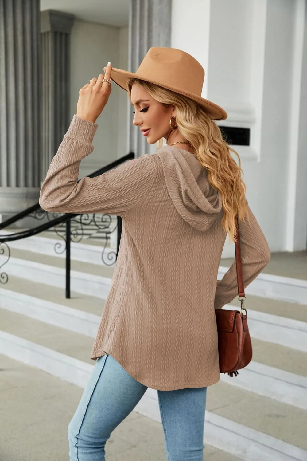 Long Sleeve Hooded Blouse, image 16