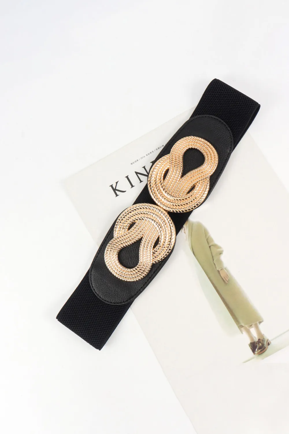 Twisted Alloy Buckle Wide Belt, image 3