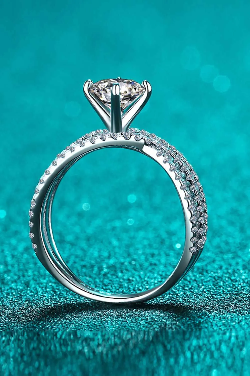 1 Carat Moissanite Crisscross Ring, image 5