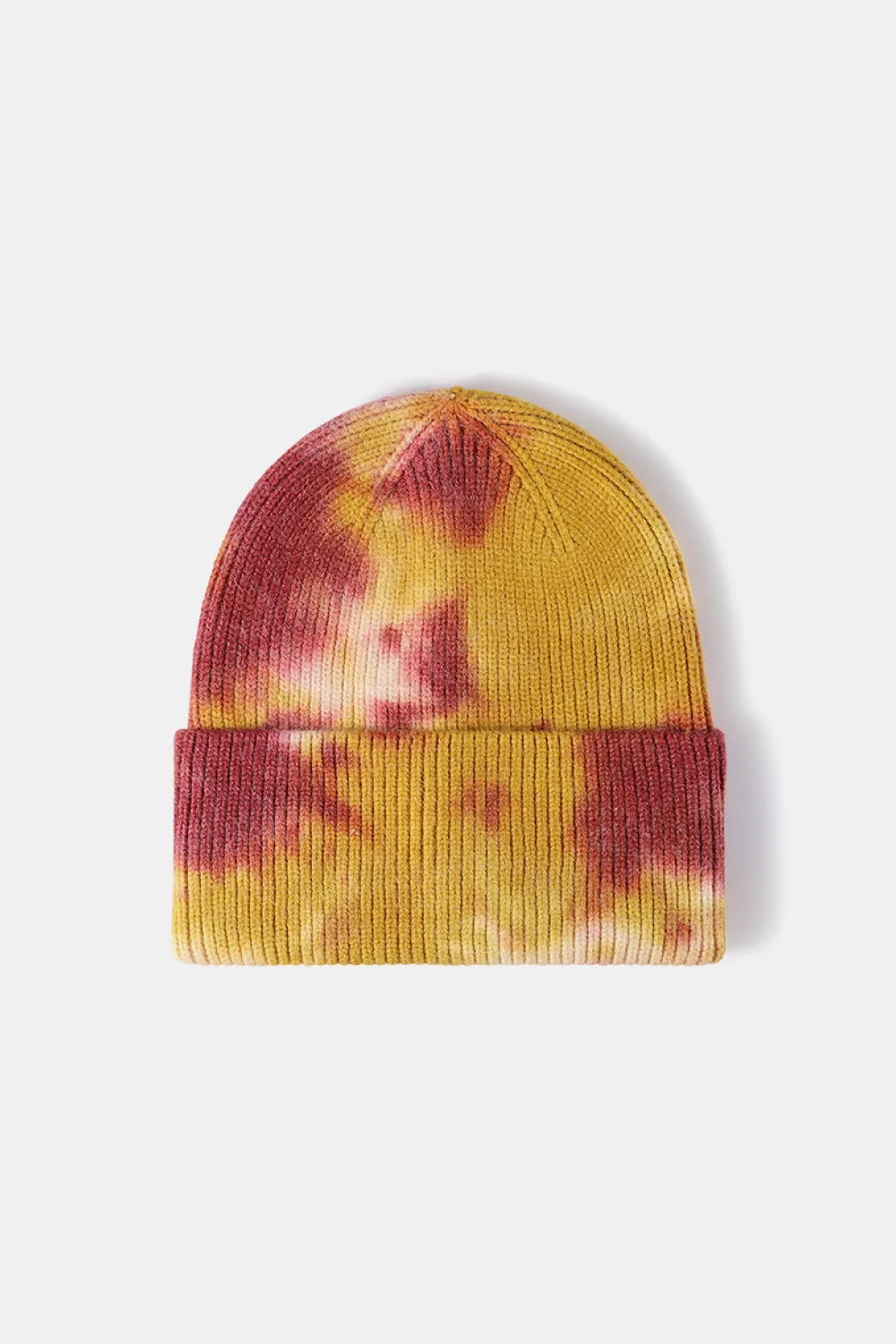 Tie-Dye Cuffed Rib-Knit Beanie Hat, image 2