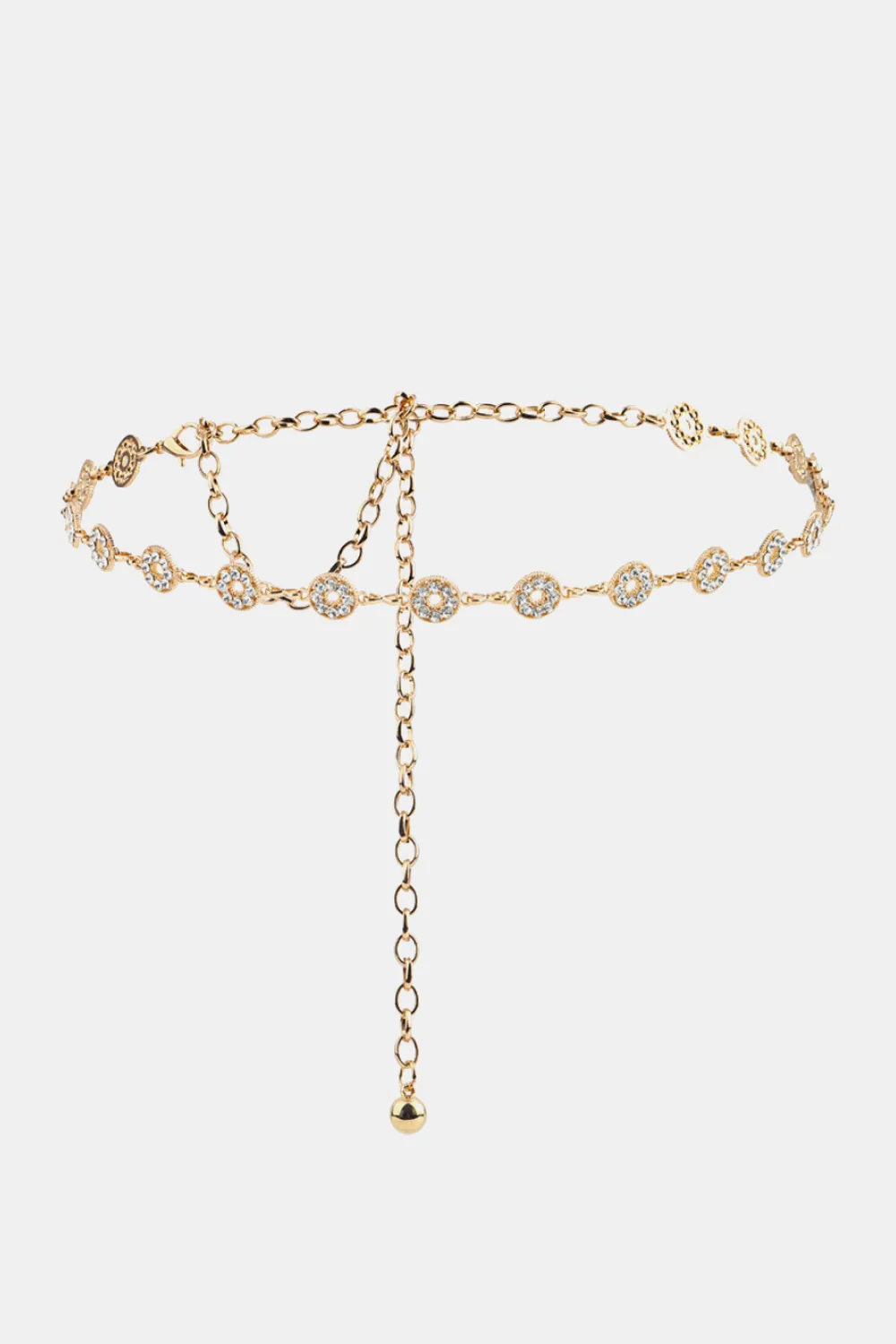 Rhinestone Decor Zinc Alloy Belt, image 6
