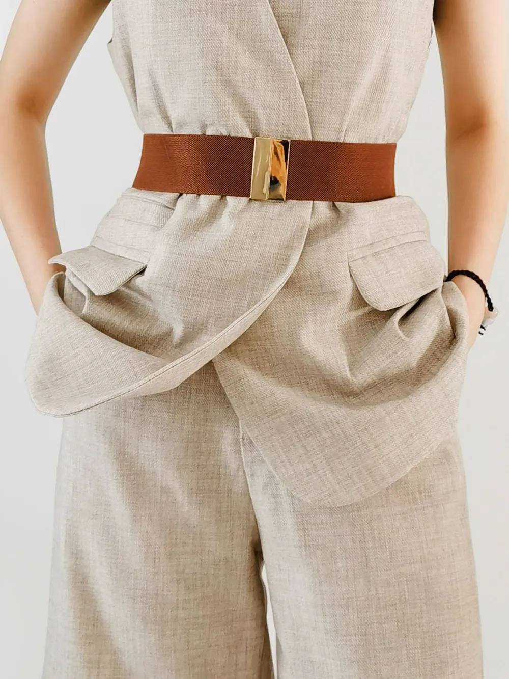 Alloy Buckle Elastic Belt, image 30