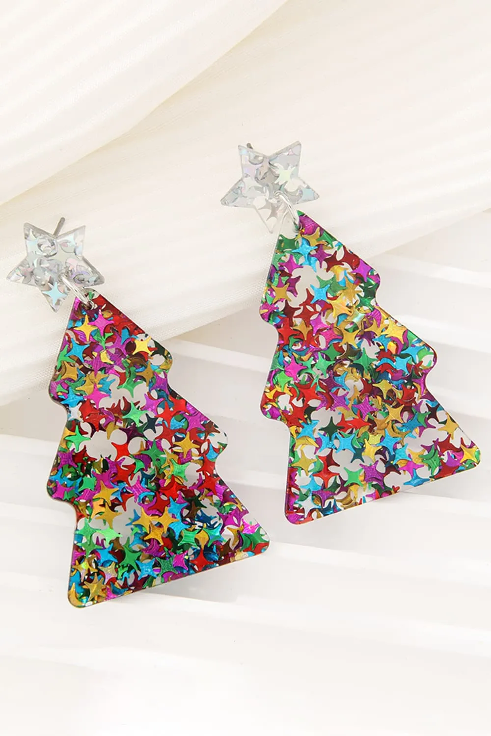 Christmas Tree Acrylic Earrings, image 4