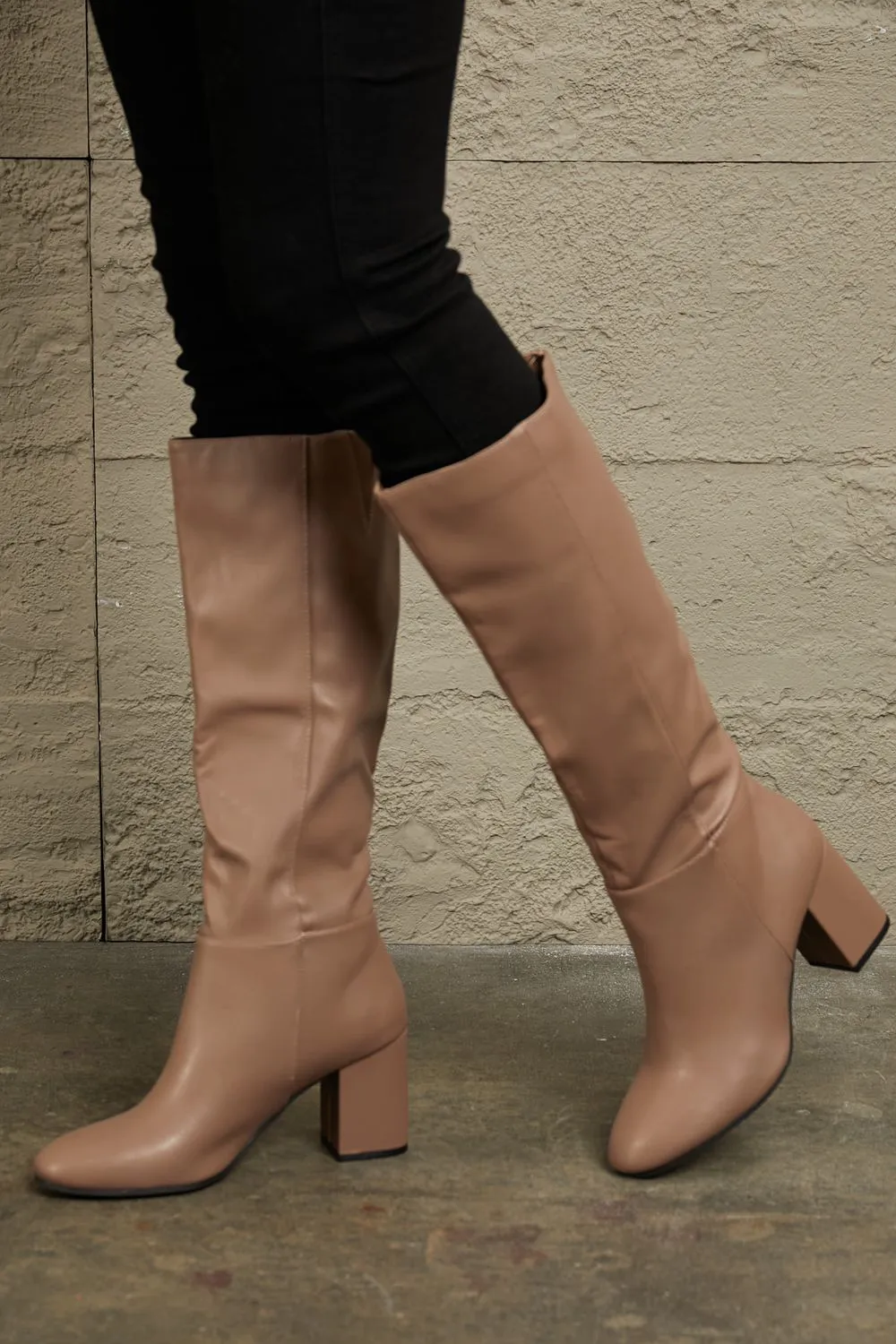Block Heel Knee High Boots, image 3