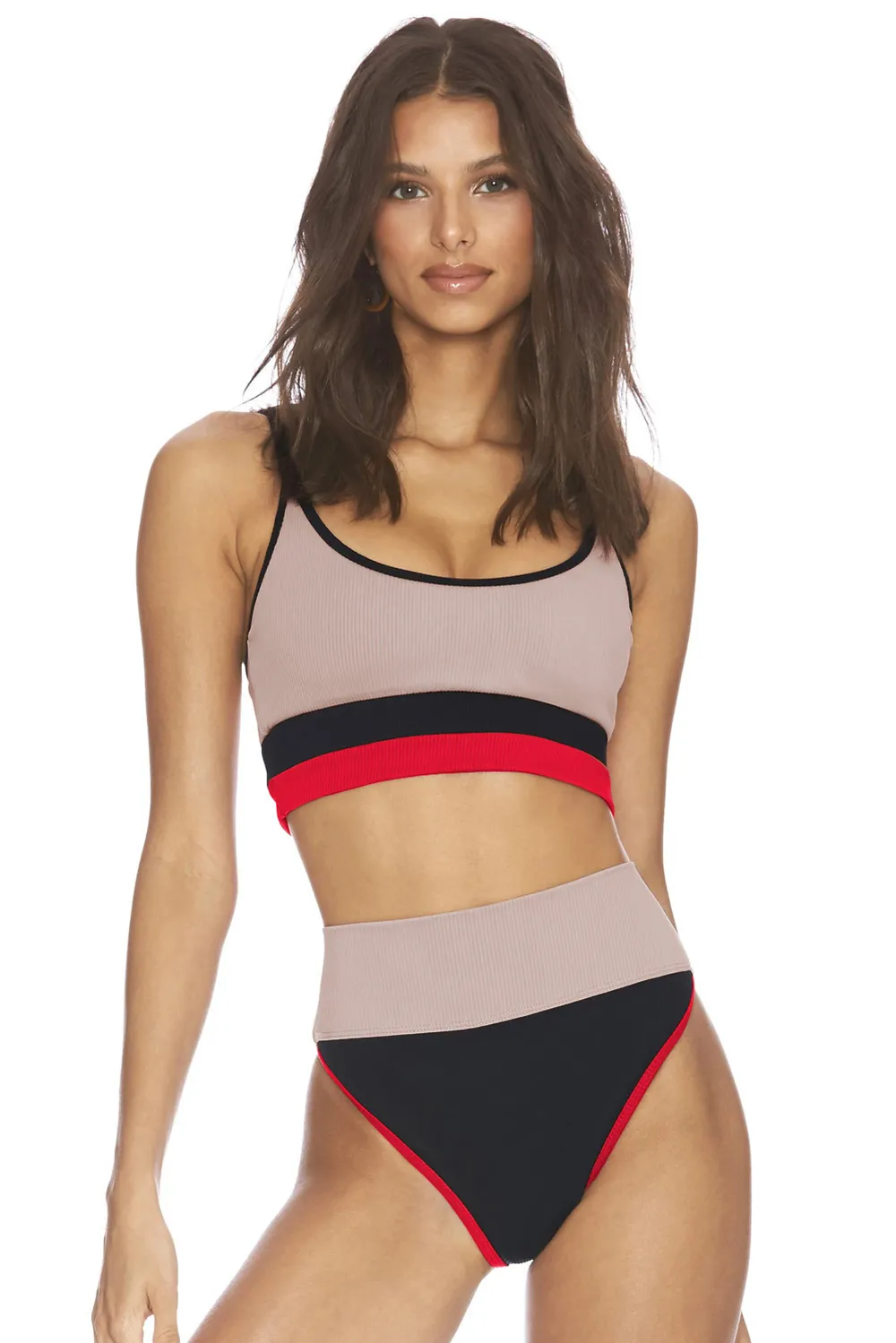Color Block Spaghetti Strap Two-Piece Swim Set, image 15