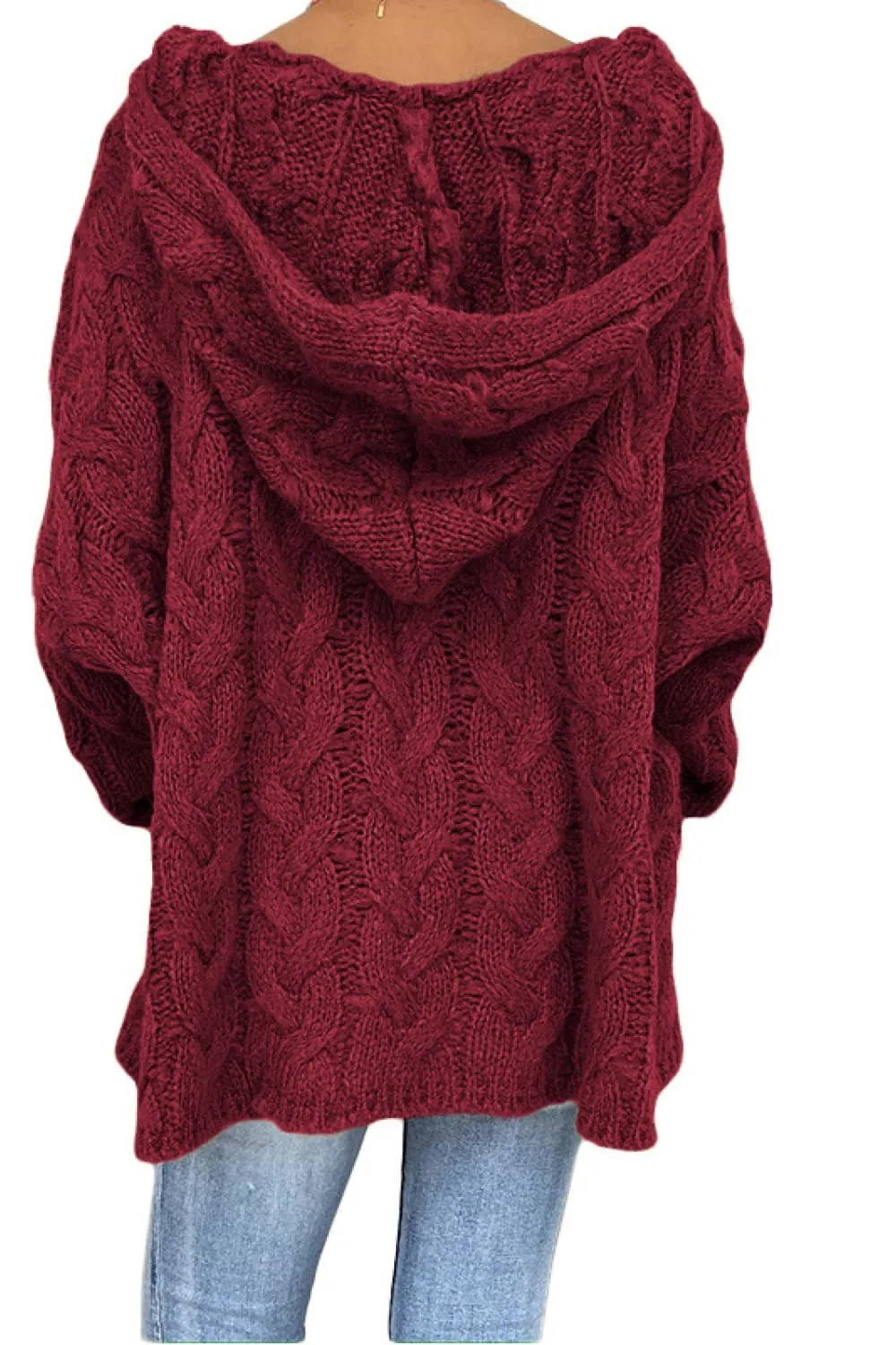 Cable-Knit Hooded Sweater, image 12
