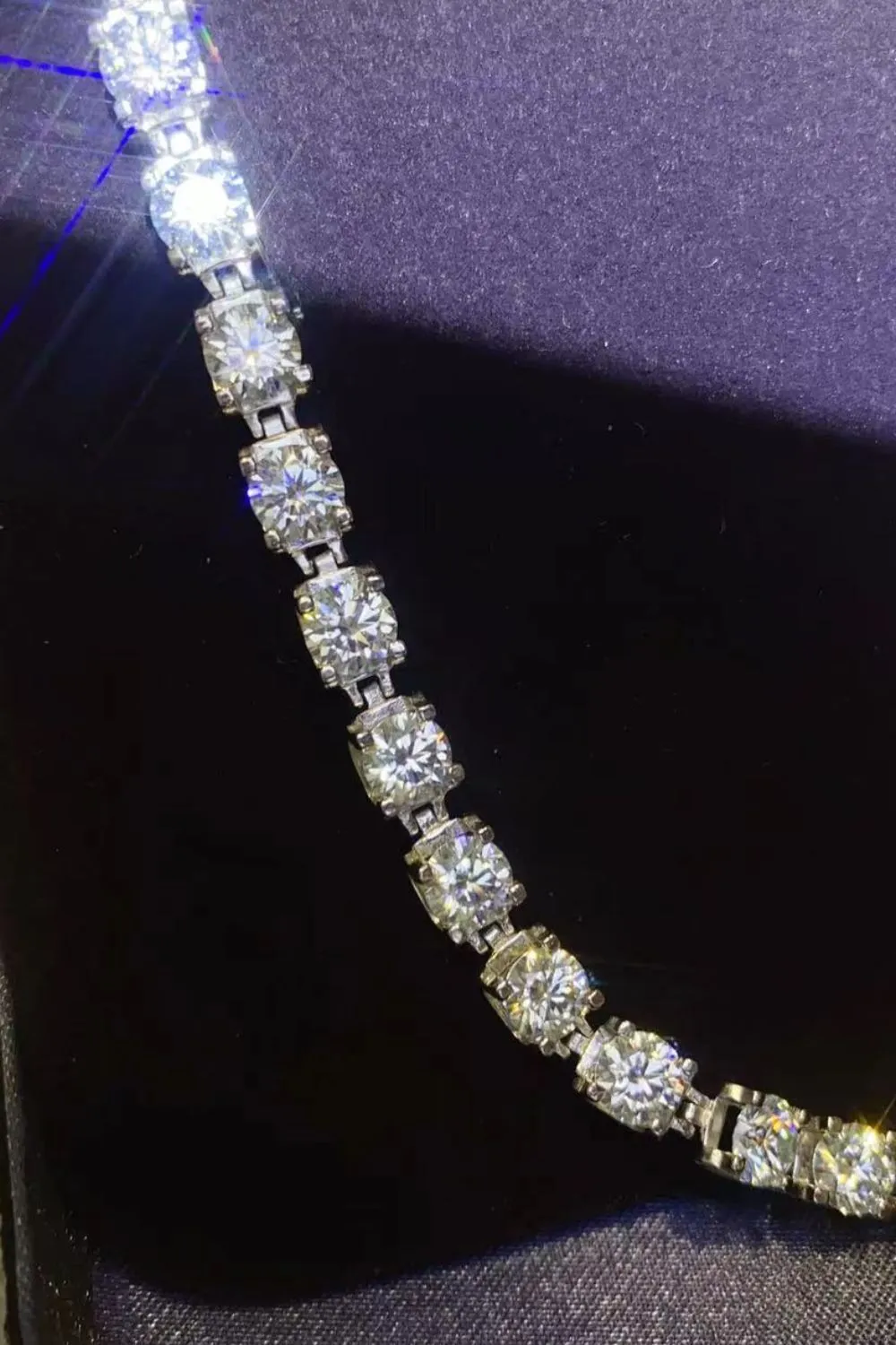 10 Carat Moissanite Platinum-Plated Bracelet, image 6