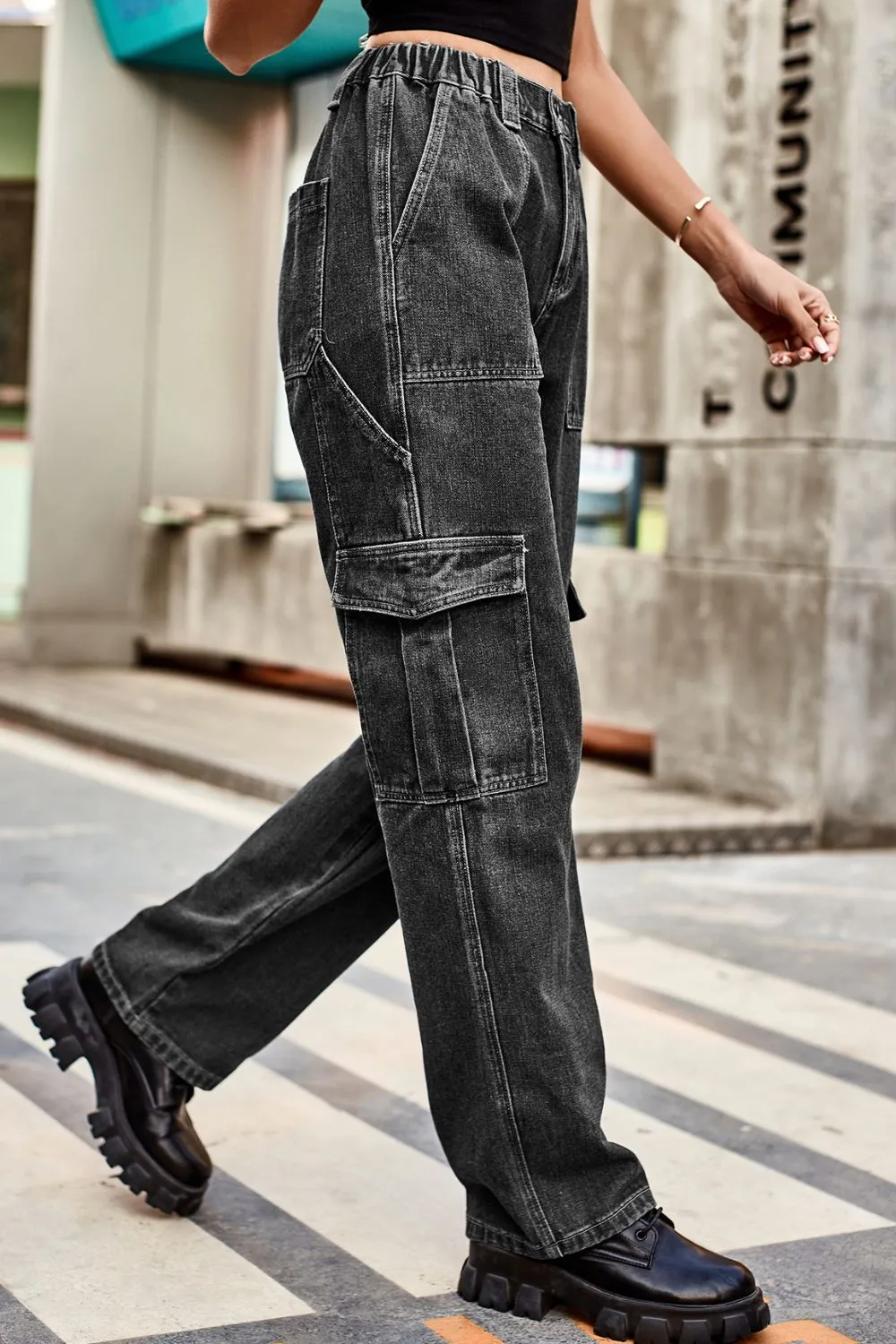 Loose Fit Long Pants with Pockets, image 8