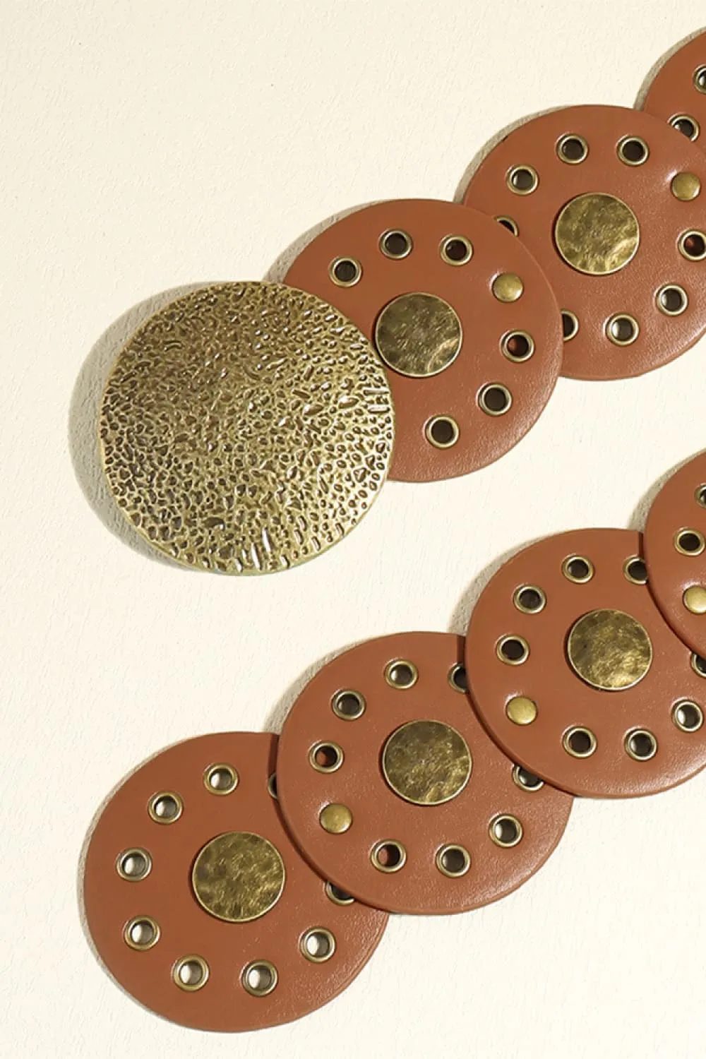 Round Shape PU Leather Belt, image 14