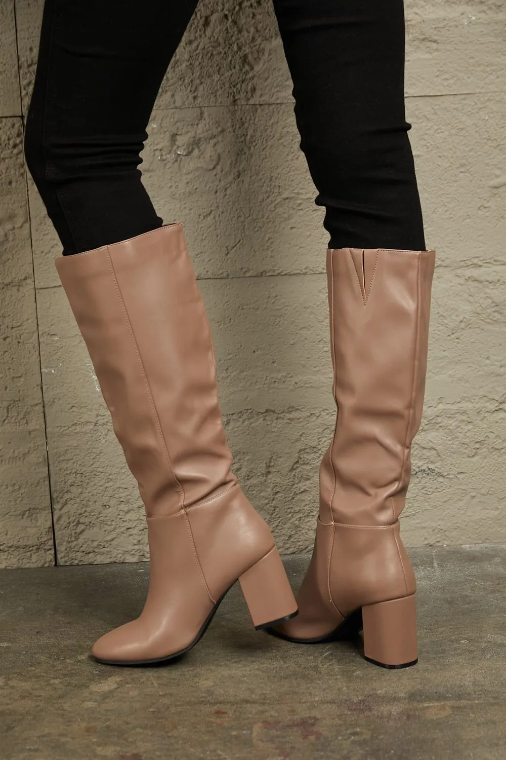 Block Heel Knee High Boots, image 4
