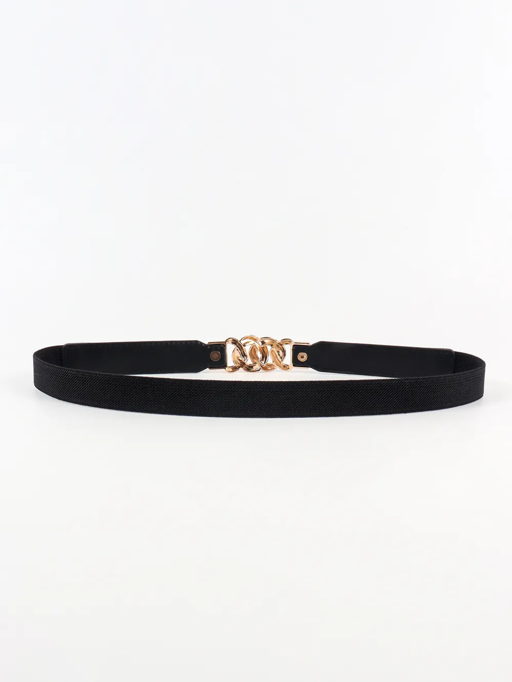 Zinc Alloy Buckle Elastic PU Belt, image 5