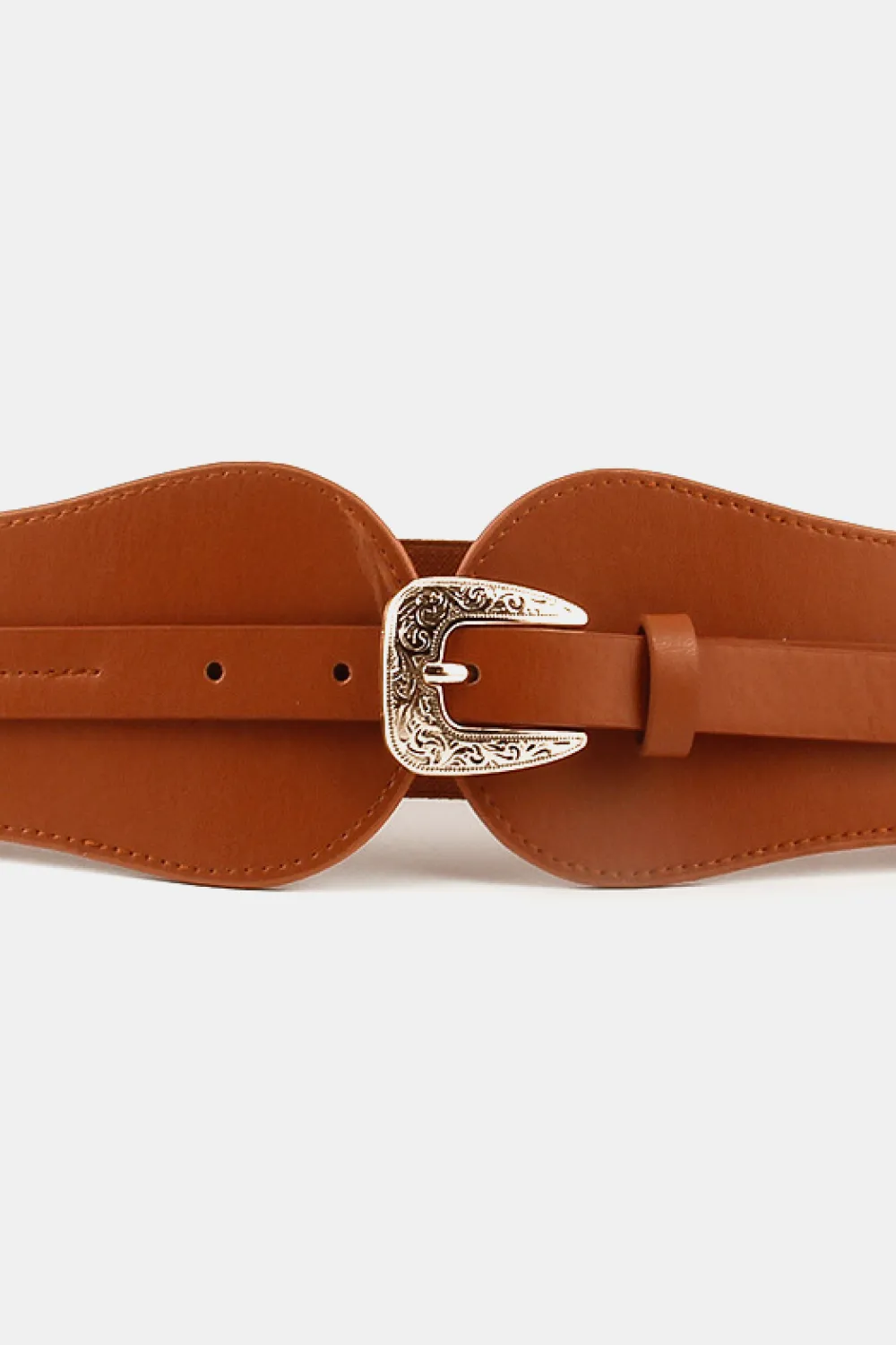 Wide Elastic Belt with Alloy Buckle, image 4