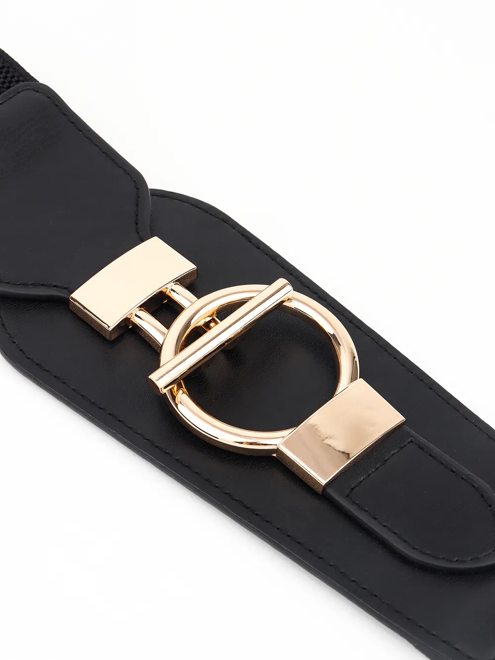 PU Elastic Wide Belt with Alloy Buckle, image 21