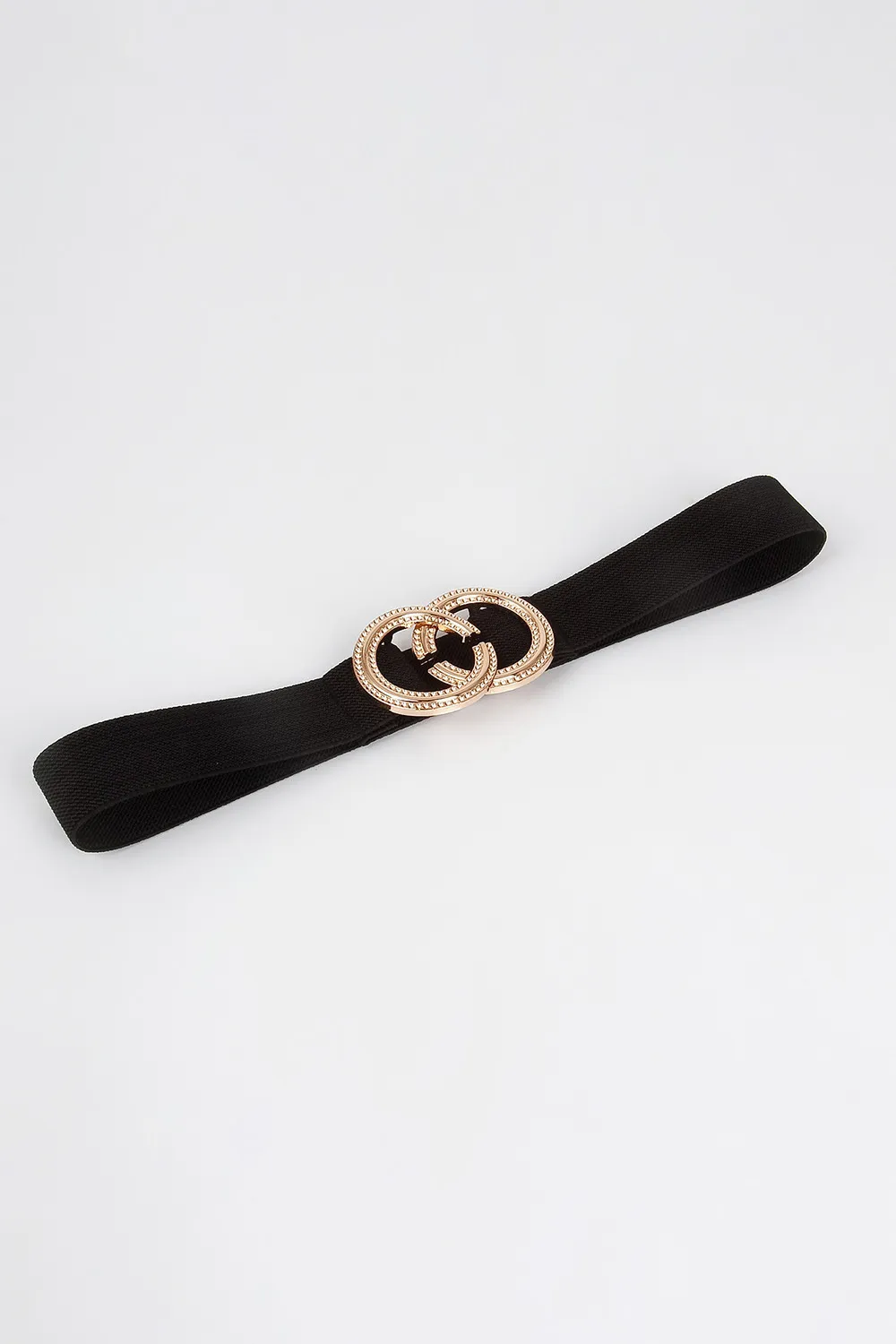 Double Hoop Buckle Elastic Belt, image 2