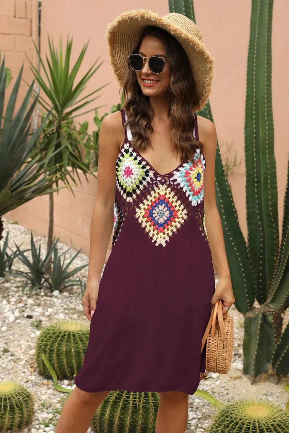 Openwork Sleeveless Embroidery Dress, image 22