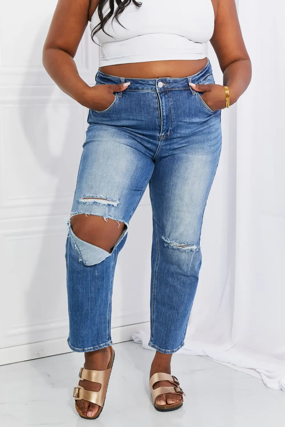 Full Size Emily High Rise Relaxed Jeans, image 8
