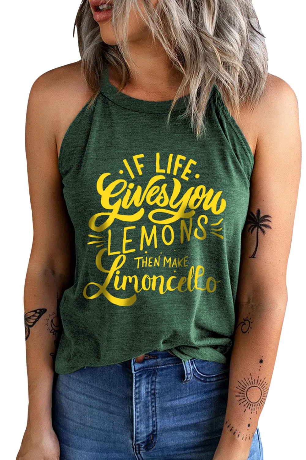 Slogan Graphic Round Neck Tank, image 3