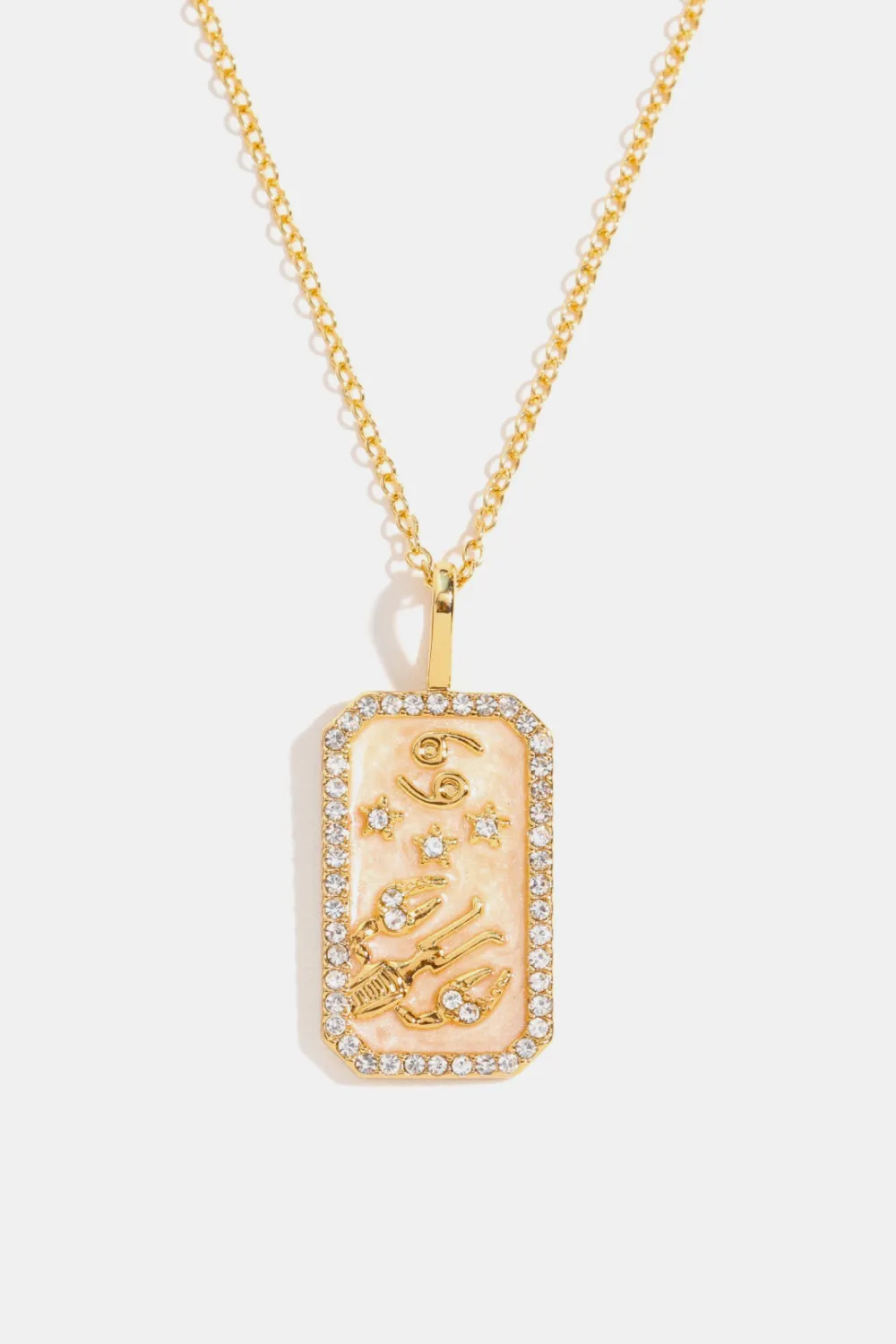 Rhinestone Constellation Pendant Copper Necklace, image 17
