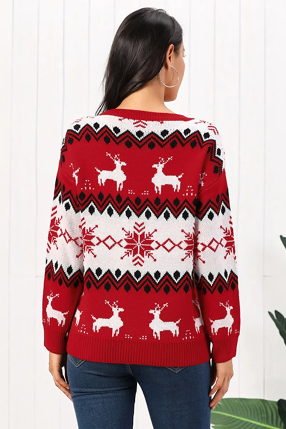 Reindeer Round Neck Sweater, image 2