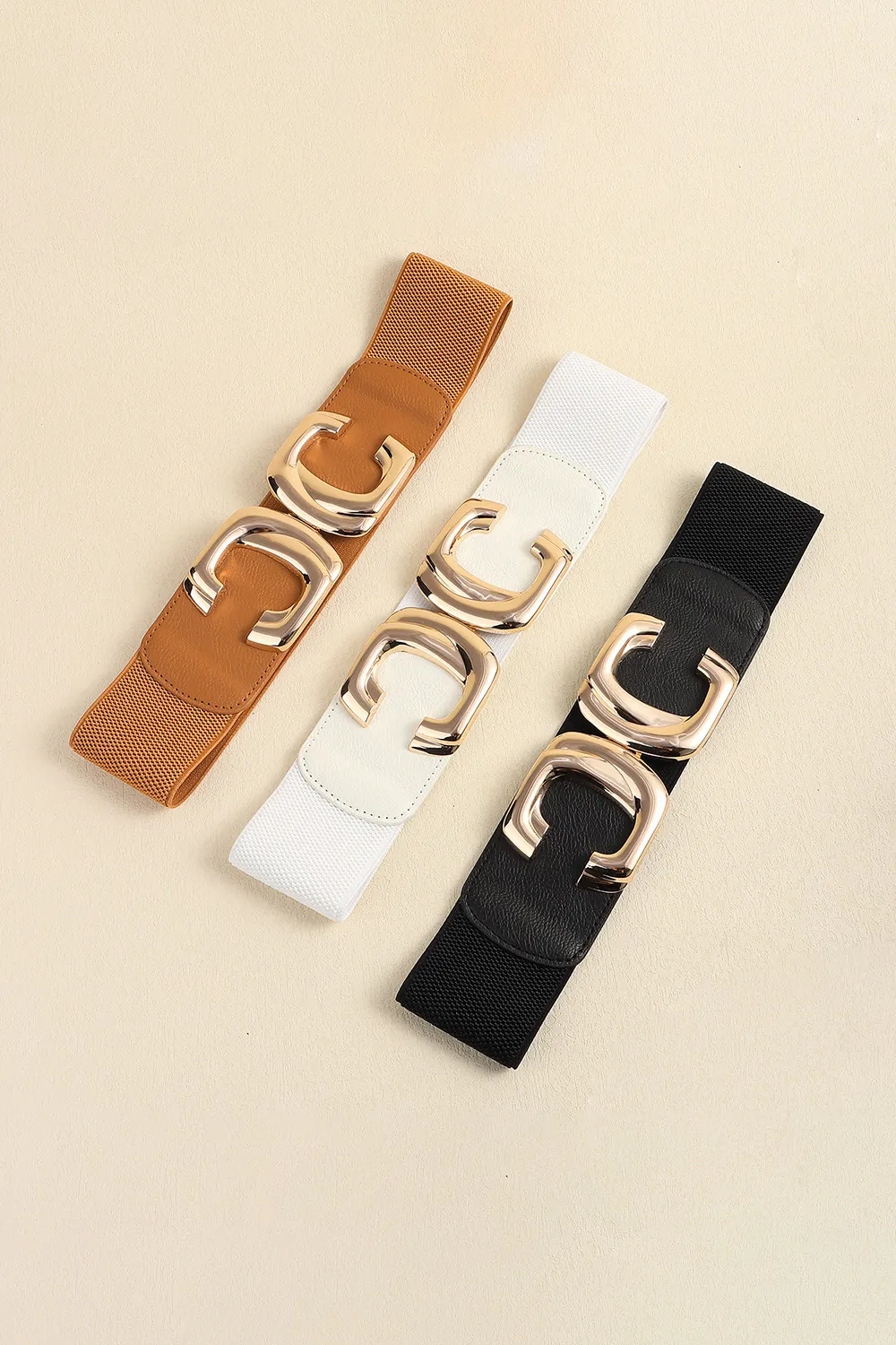 Zinc Alloy Buckle Elastic Wide Belt, image 17