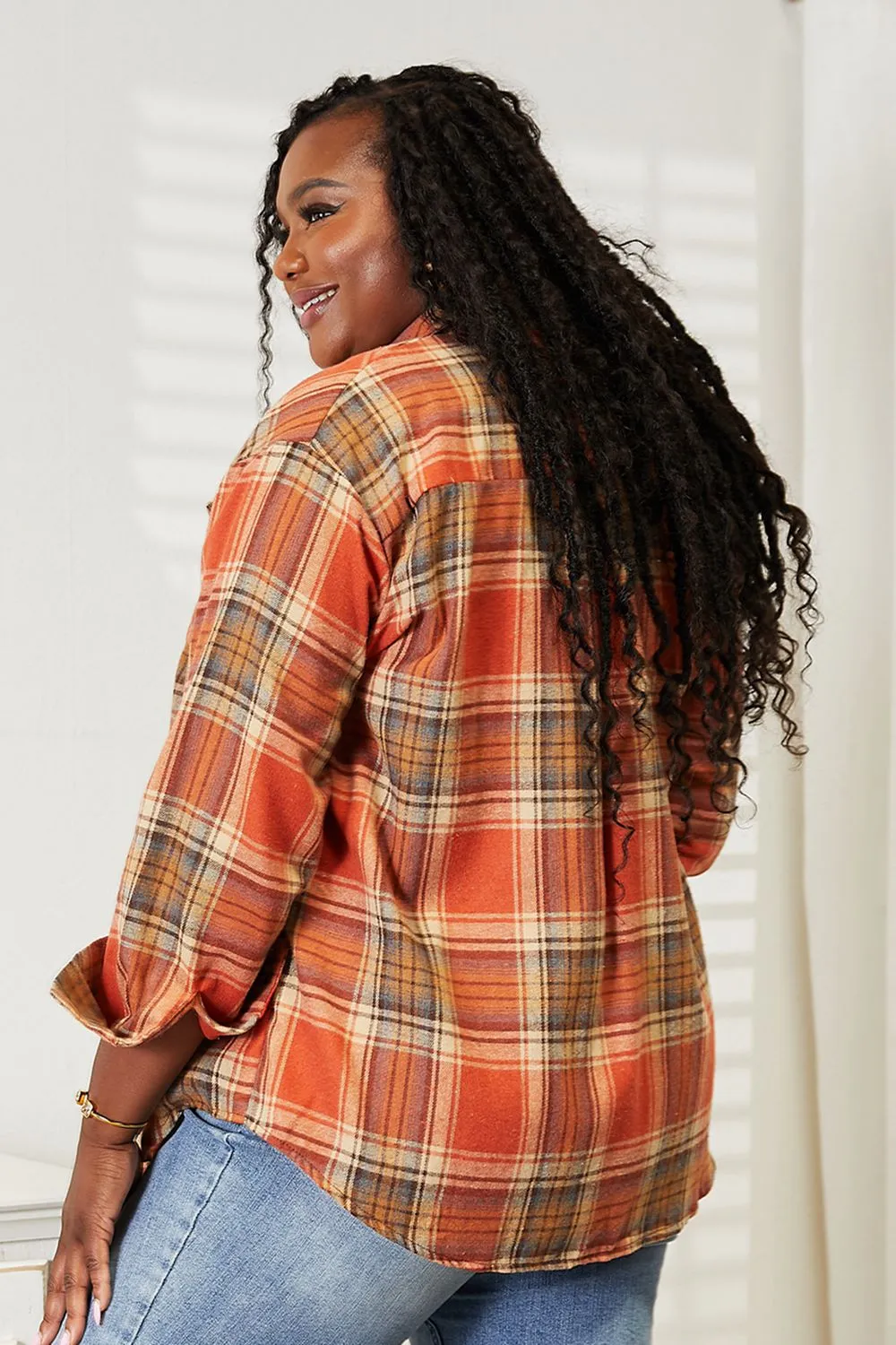 Plaid Dropped Shoulder Shirt, image 19