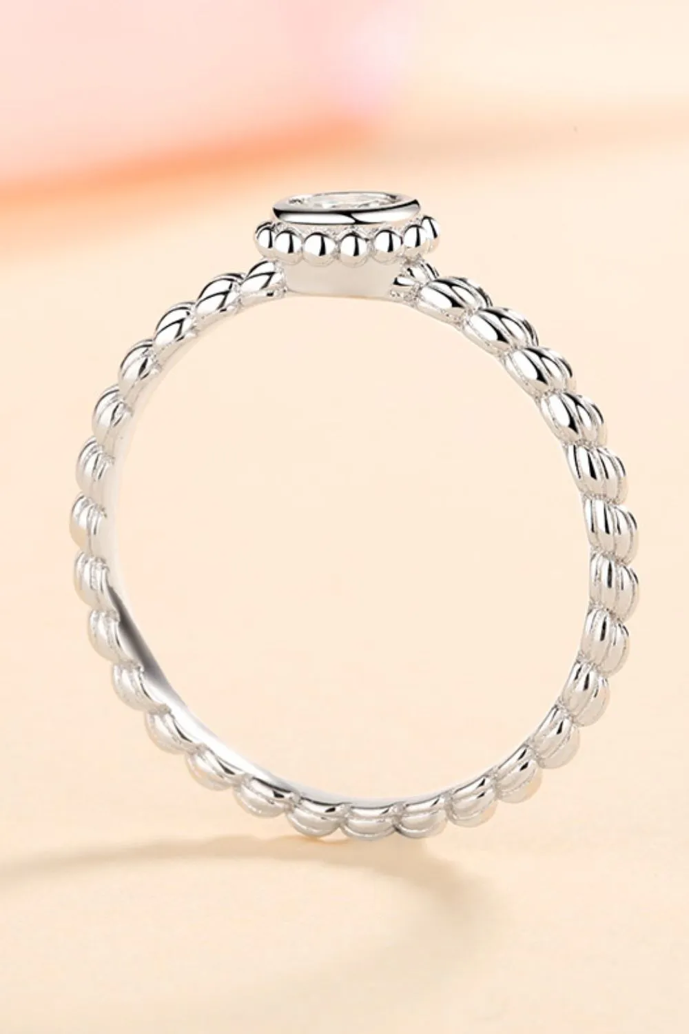 Moissanite Rhodium-Plated Ring, image 2