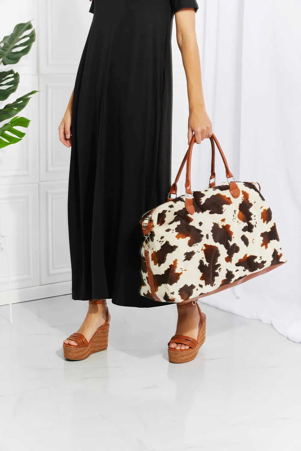 Animal Print Plush Weekender Bag, image 13