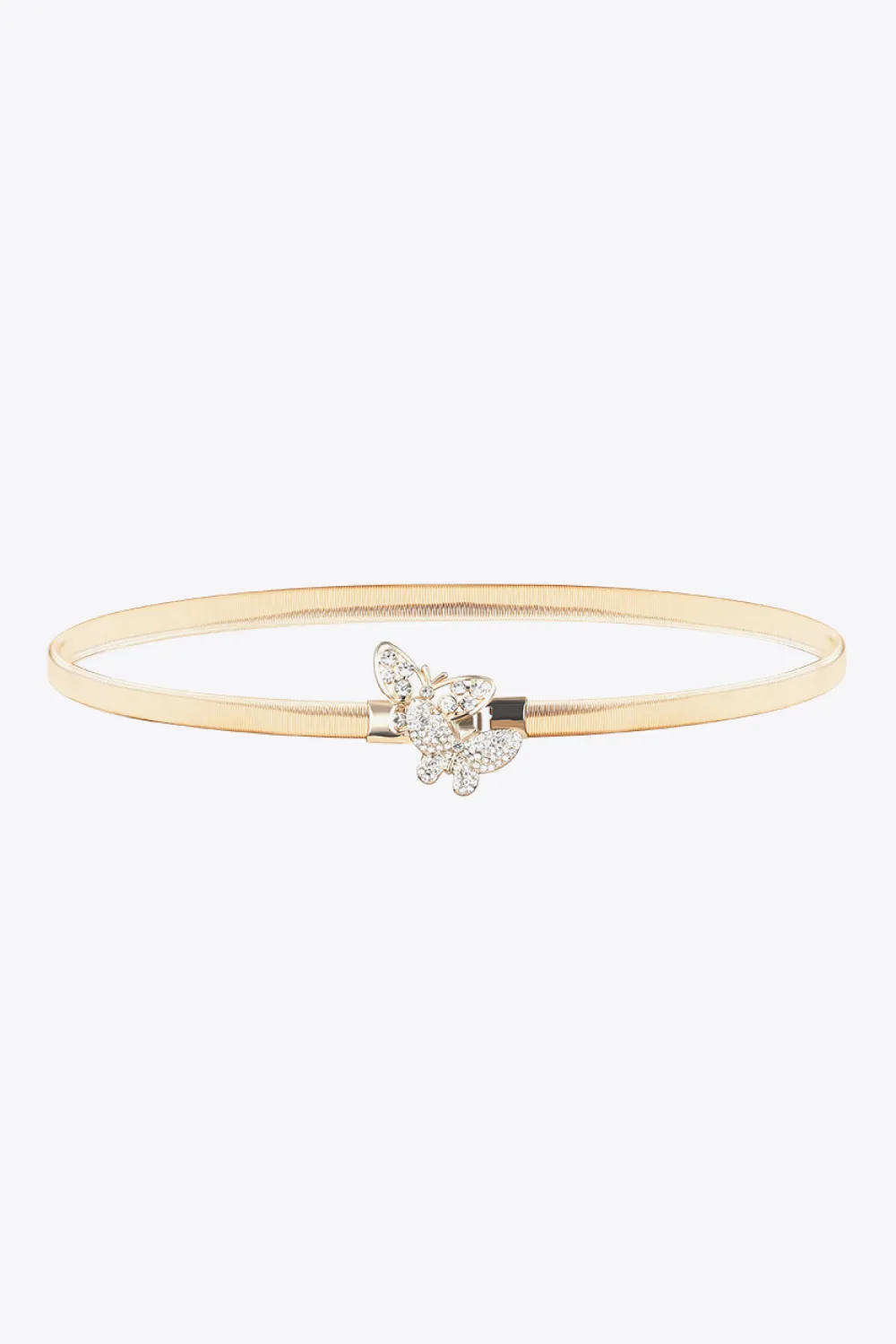 Rhinestone Butterfly Elastic Metal Belt, image 2