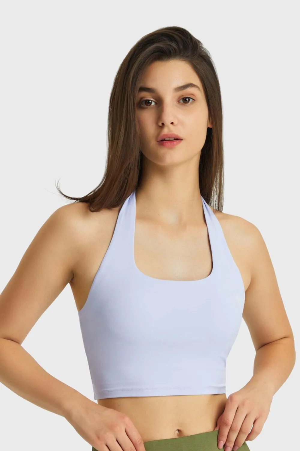 Breathable Halter Neck Sports Bra, image 9