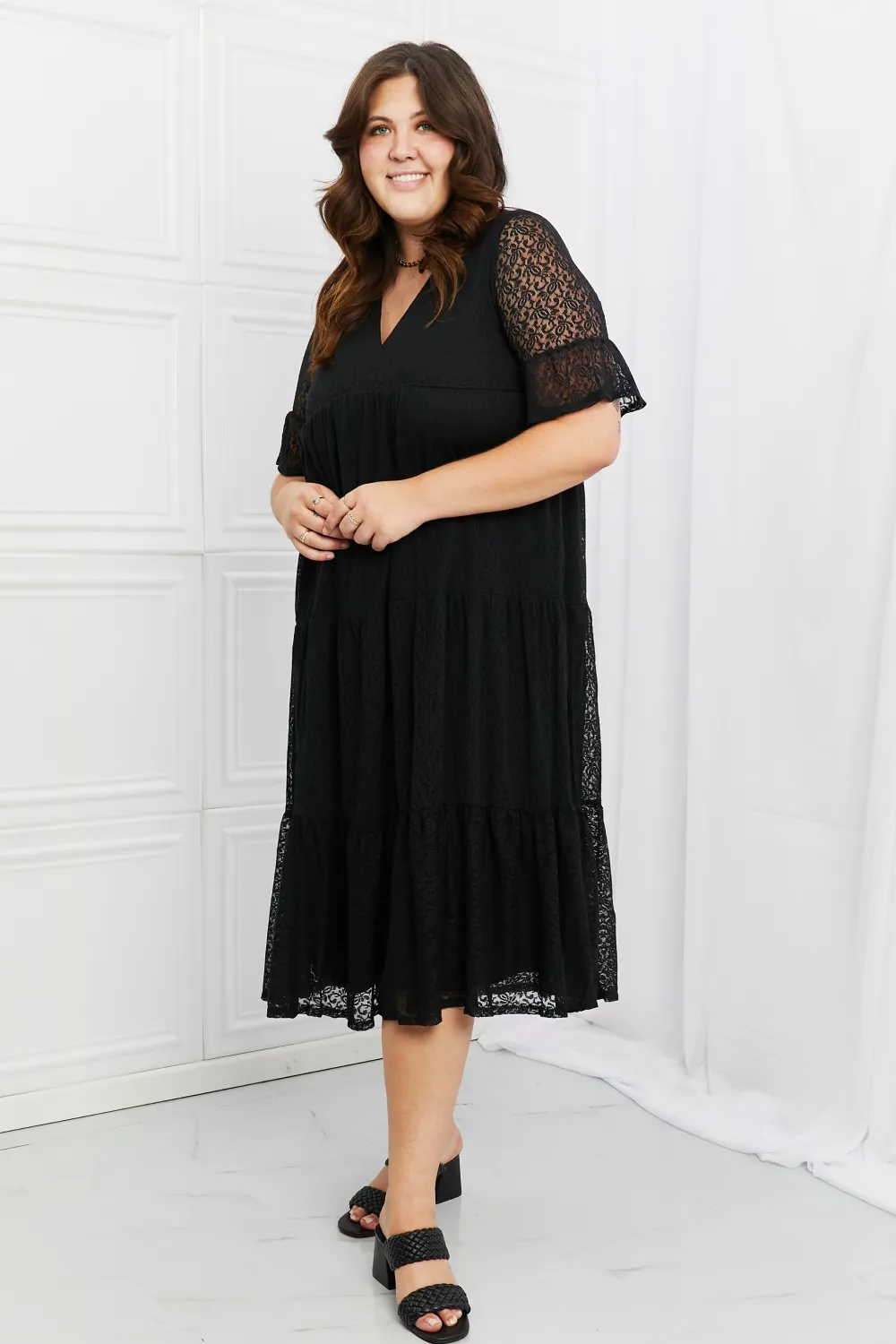 Lovely Lace Full Size Tiered Dress, image 10