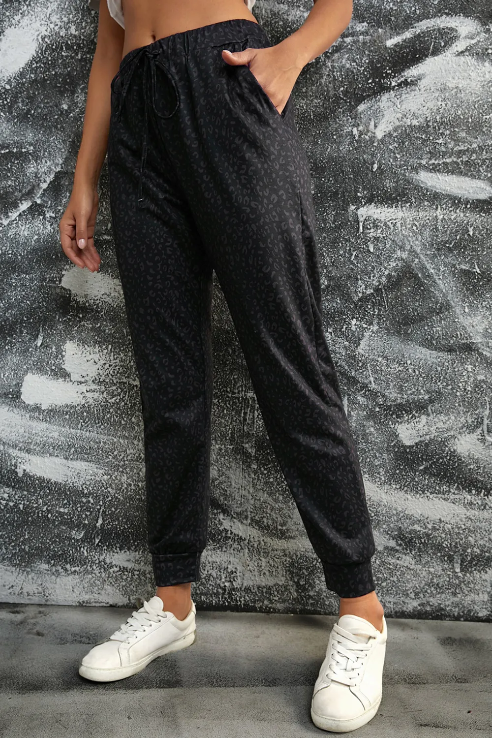 Leopard Print Joggers with Pockets, image 16