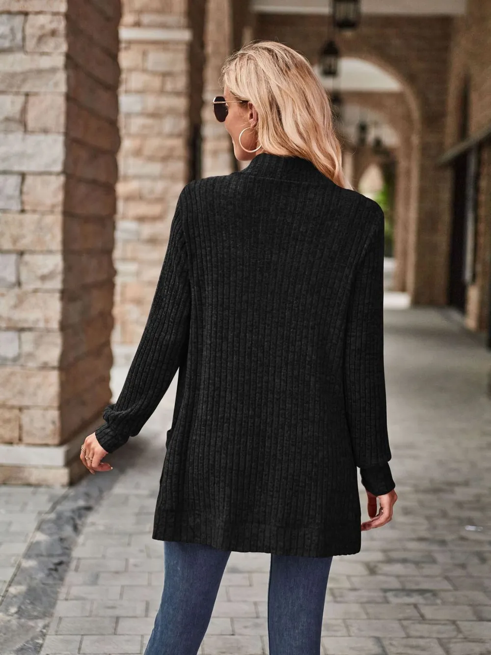 Open Front Cardigan with Pockets, image 12