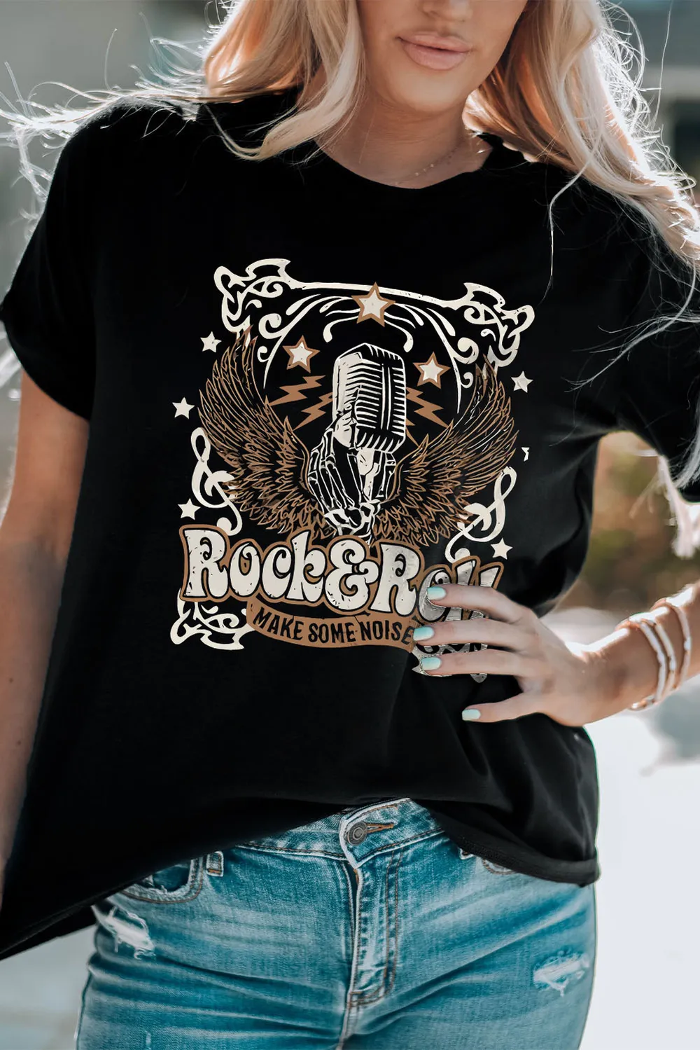 Slogan Graphic Short Sleeve T-Shirt, image 5