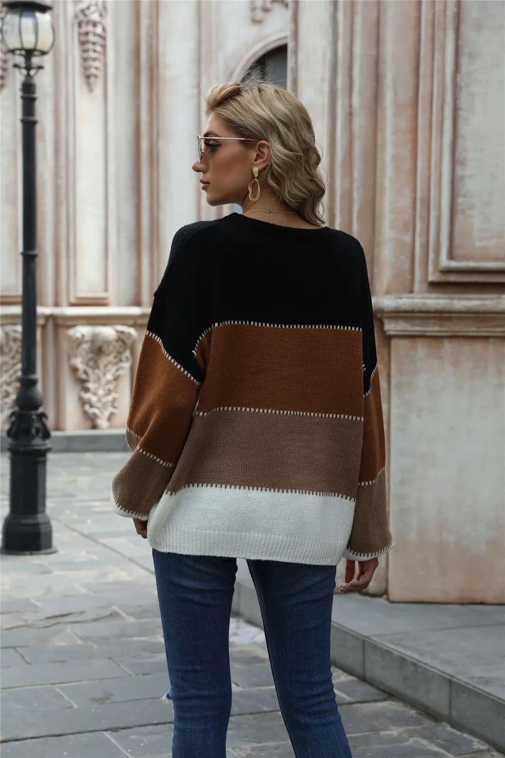 Color Block Round Neck Sweater, image 11