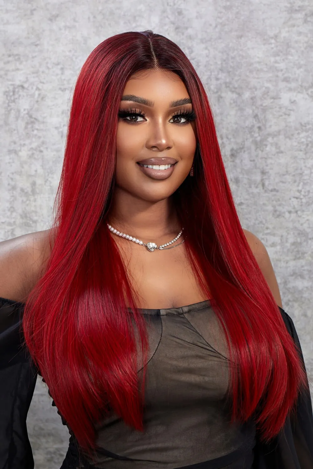 13*2" Lace Front Wigs Synthetic Straight 26" 150% Density, image 4