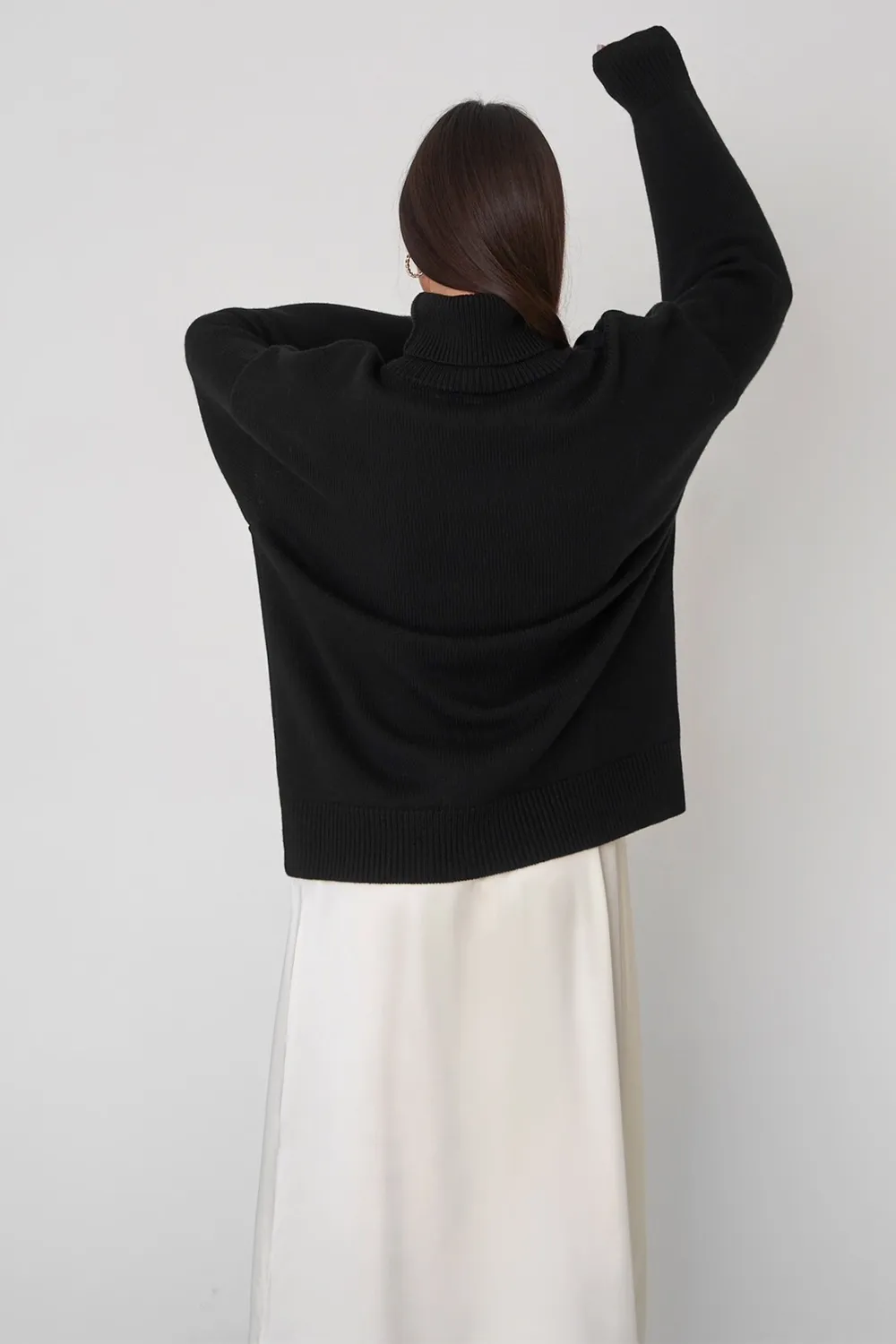 Turtle Neck Dropped Shoulder Sweater, image 22