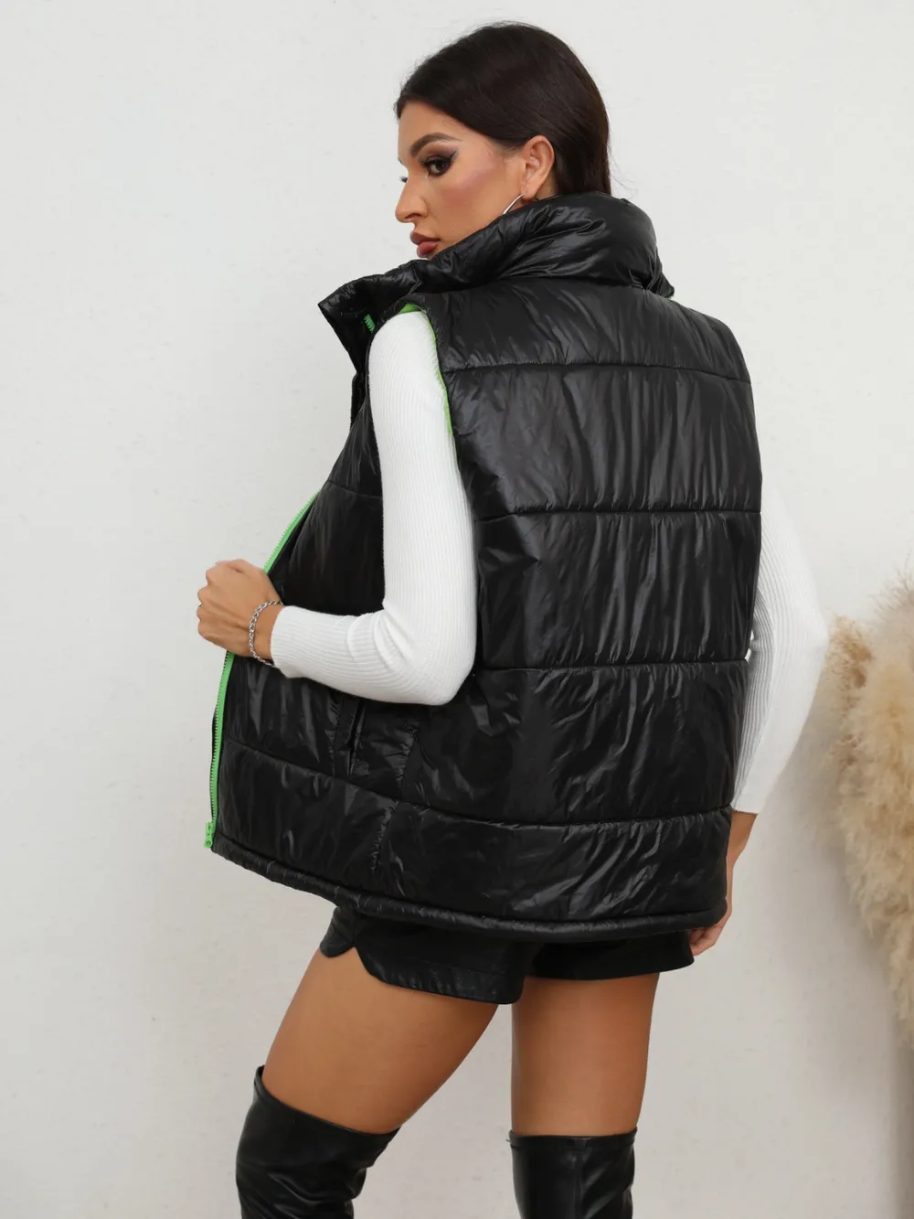 Zip-Up Collared Vest, image 2
