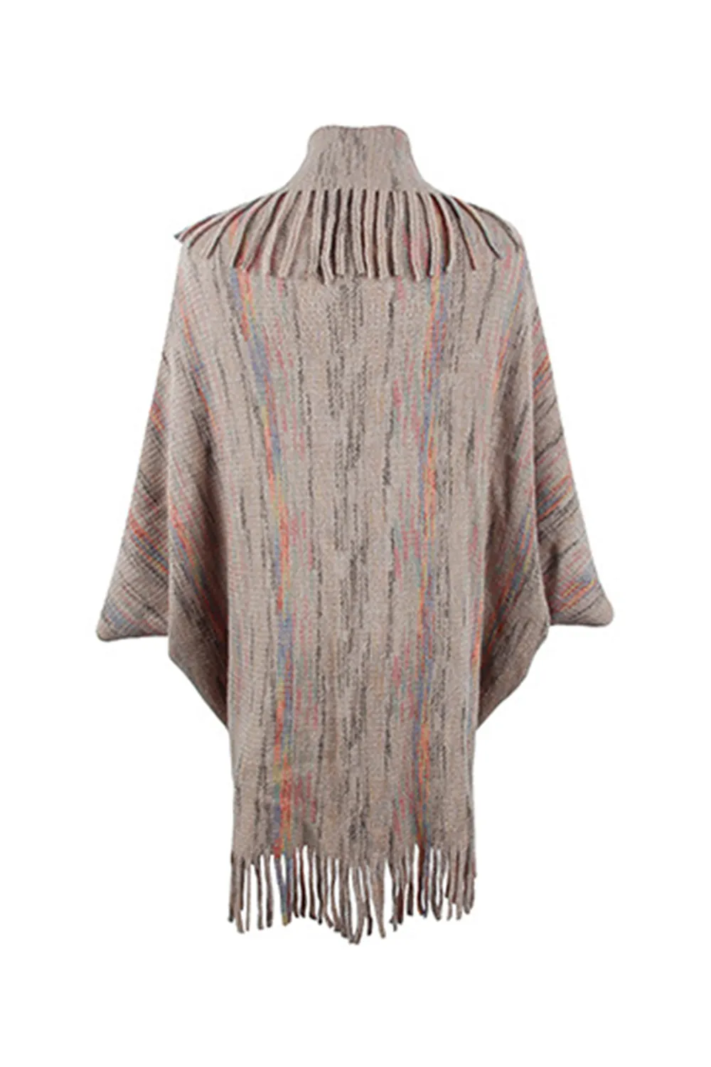 Fringe Detail Printed Poncho, image 8