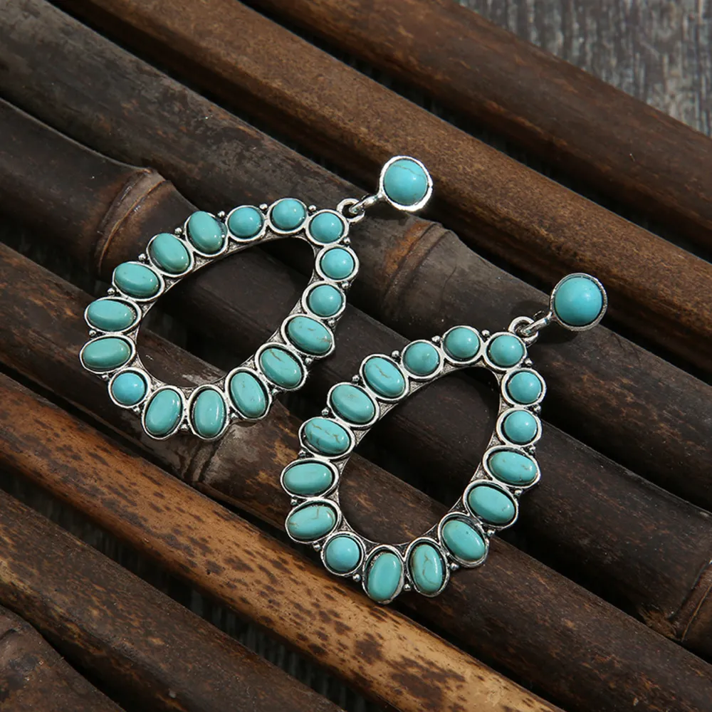 Artificial Turquoise Earrings, image 4