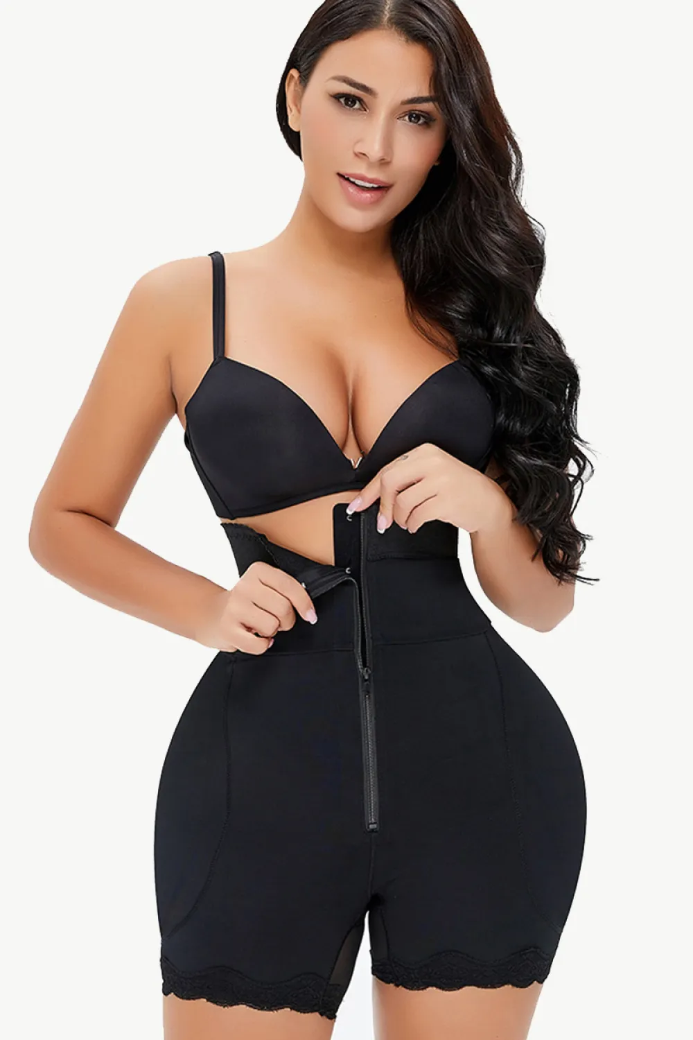 Full Size Spaghetti Strap Lace Trim Shaping Bodysuit, image 3