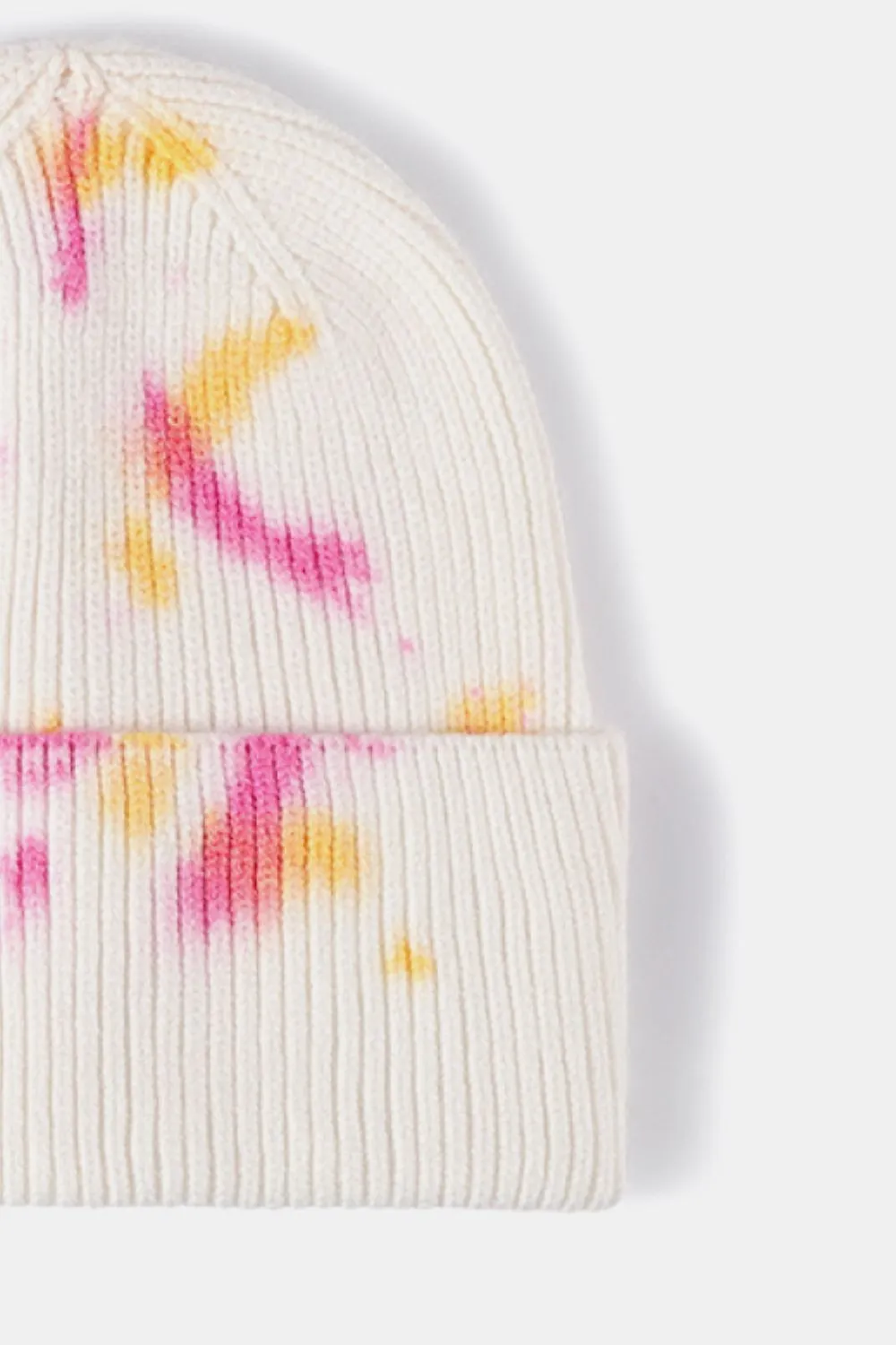 Tie-Dye Cuffed Rib-Knit Beanie Hat, image 16