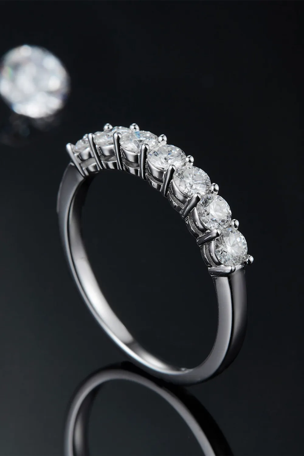 Can't Stop Your Shine Moissanite Platinum-Plated Ring, image 5