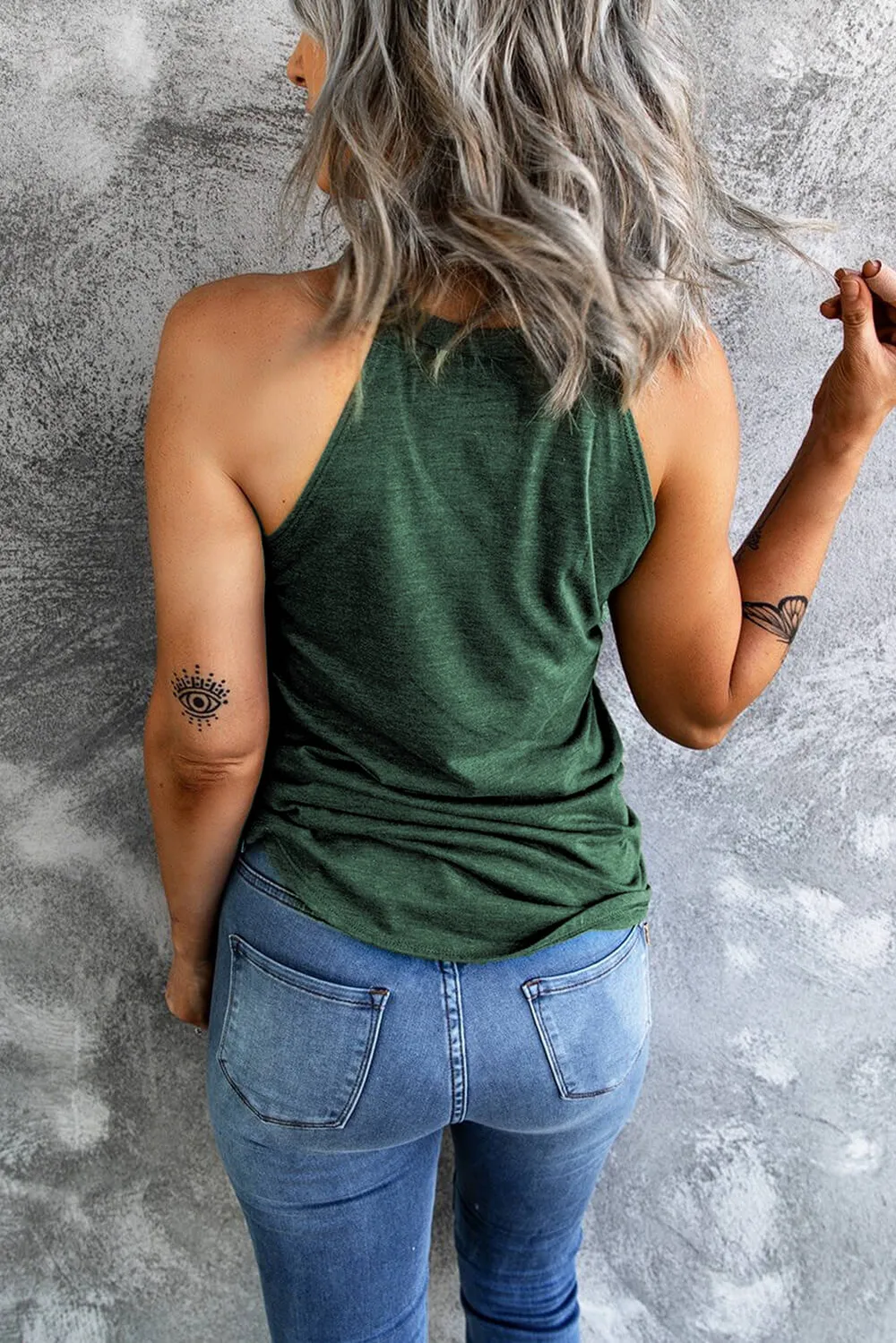 Curved Hem Grecian Tank Top, image 18