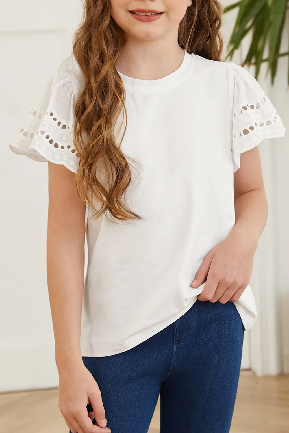 Round Neck Flutter Sleeve T-Shirt, image 11