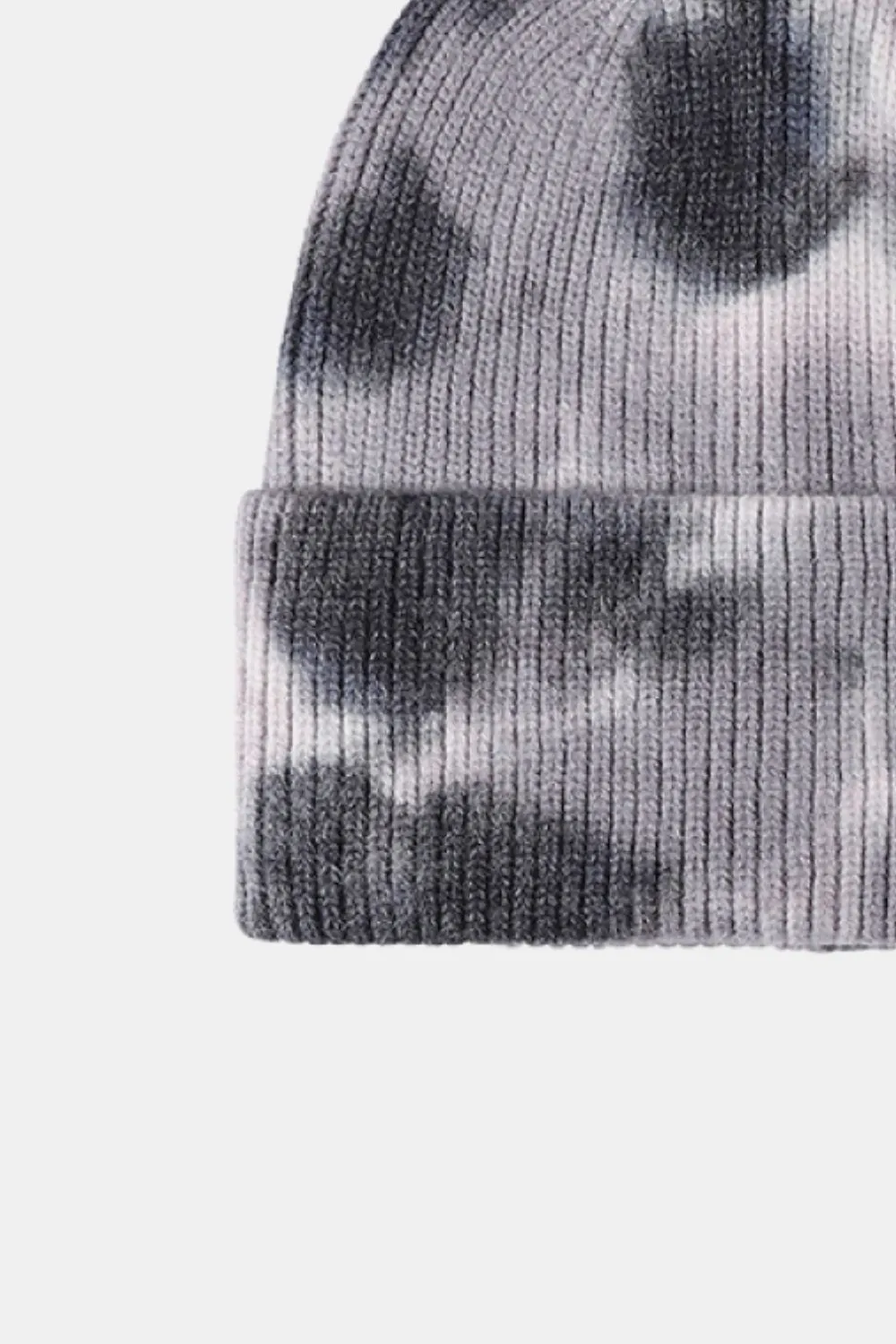 Tie-Dye Cuffed Rib-Knit Beanie Hat, image 25